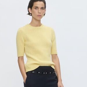 NWT Callas Milano Portia Yellow cashmere sweater
